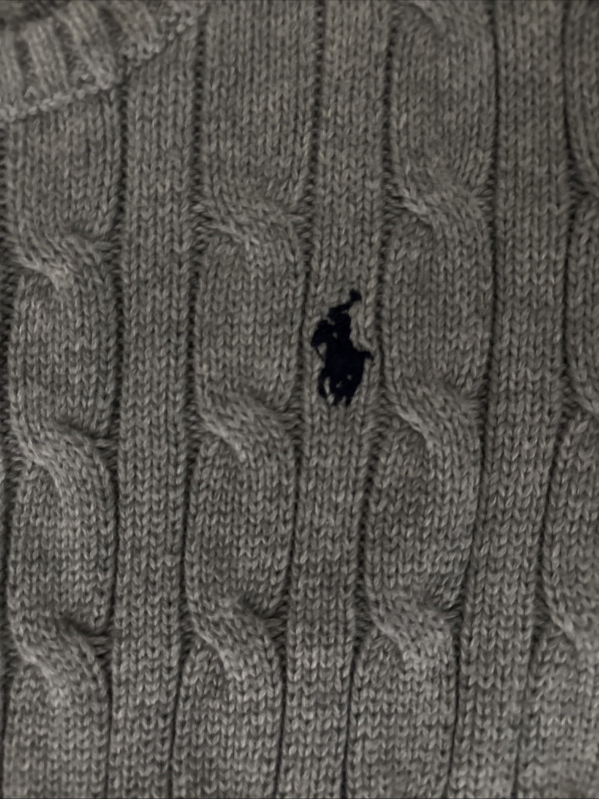 Polo RALPH LAUREN Unisex 3/ 3T BOYS GIRLS Cable Knit SWEATER Grey Pony Logo KIDS thumbnail 6