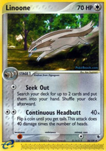 1x Linoone - 38/109 - Uncommon NM-Mint Pokemon EX - Ruby & Sapphire