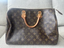 100% Authentic Louis Vuitton Speedy 35 Brown Canvas Monogram