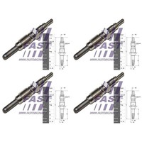 4X Fast GlÜHkerzen FT82728 Passend FüR 4-ZYLINDER Fiat Doblo Palio Punto Strada