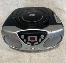 Sylvania SRCD243M Portable CD Player Boom Box AM/FM Radio Works Great-Very Clean