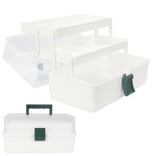 13Inch Art Box Organizer 3Layer Craft Storage Sewing Kit Handle Portable Bin