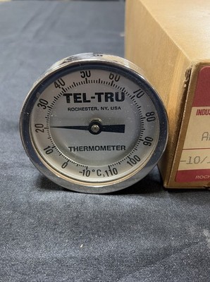 TEL-TRU AA 375R -10 / 110°C Industrial Thermometer 2.5  STEM 1/2'' NPT