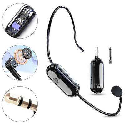 Ergonomisches Design 2 4G kabelloses Mikrofon Headset für angenehmes Tragen