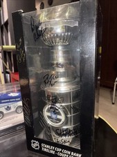 One-of-a-kind NHL Stanley Cup Coin Bank Autographed 17x By Leafs Team
