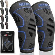 2 PCS Knee Braces Pain Compression Sleeves Support Sports Running Meniscus ACL