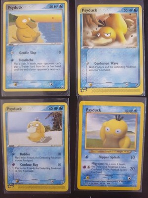 Lot of 4 Psyduck Pokemon Card English And Ungraded