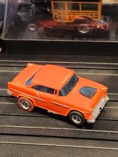 Aurora AFX Slot Car 1777 '55 Chevy Bel Air In Orange Vintage