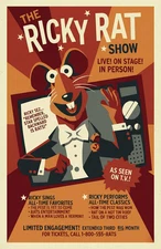 Muppetvision 3d Muppet Vision Attraction Ricky Rat Show Poster MATTE 11X17