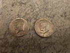 Pair 2 Kennedy Half Dollars 40 % Silver 1967 AU Almost UNCIRCULATRD