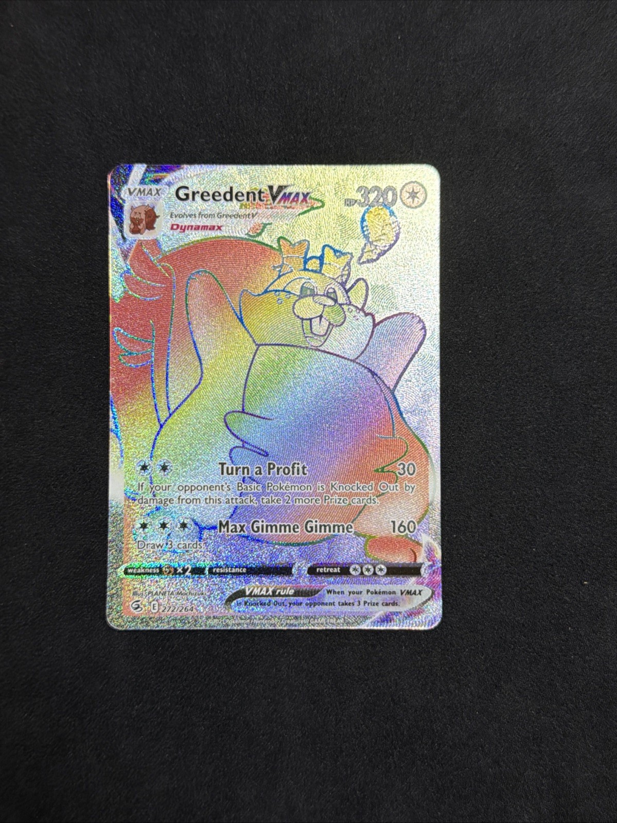Greedent VMAX 272/264 - Secret Rare - Fusion Strike - NM