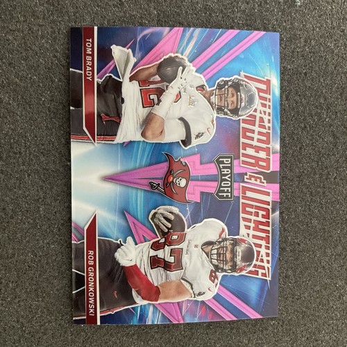 2021 Panini Playoff Brady & Gronkowski Thunder & Lighting #TL-4 SP Pink Holo