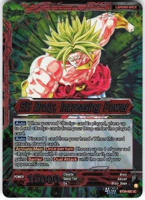 Broly // SS Broly, Increasing Power BT29-002 Dragon Ball BT29 Uncommon Foil NM