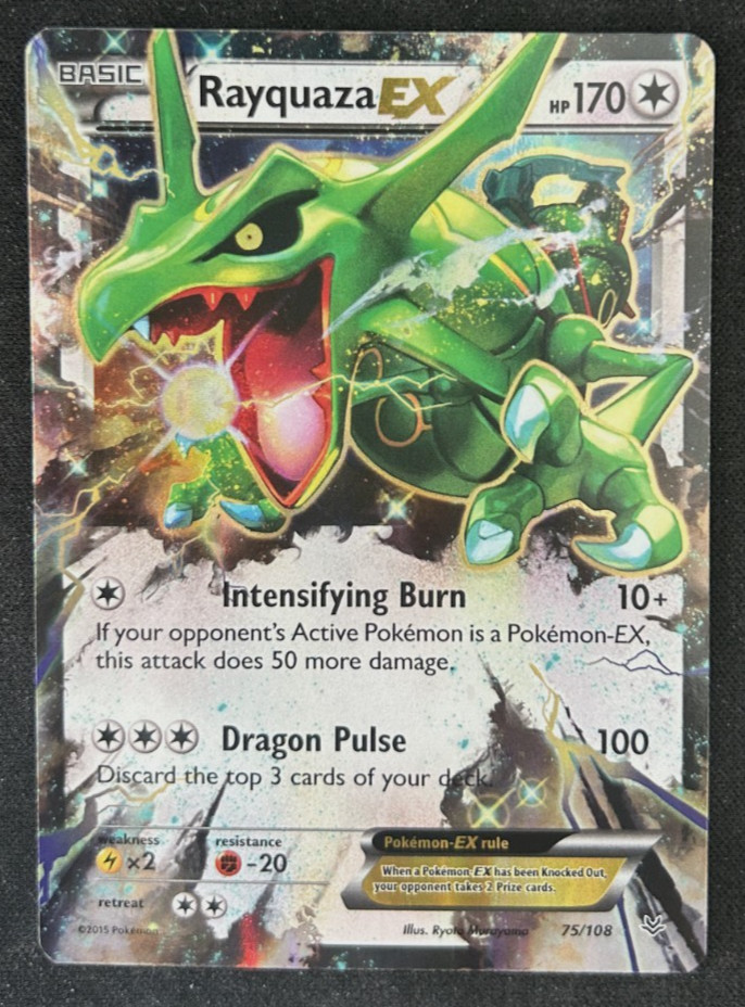 Rayquaza EX 75/108 (LP) Holo Ultra Rare XY - Roaring Skies
