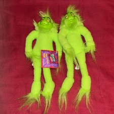 The Grinch 9 in. Shaved Version 2000 Playmates Universal Studios Plush Lot Of 2