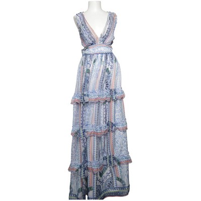 By Malina Collection, Maxikleid, Größe: S, Blau/Weiß/Mehrfarbig, Paisley #FxV