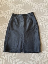 GEORGETOWN LEATHER DESIGN Vintage 90s Black Leather Pencil Skirt Size 7/8