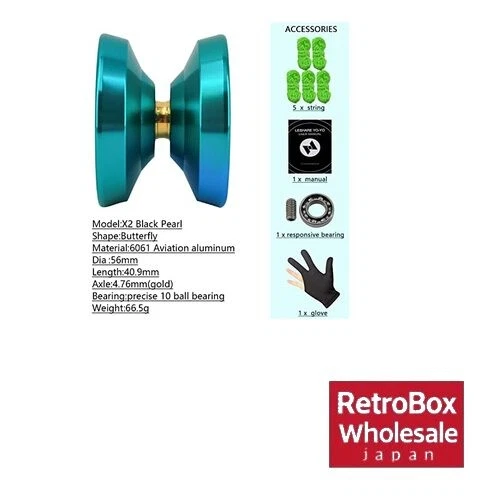 Yo-Yo in alluminio reattivo con cuscinetti extra nero/argento - Immagine 2 di 2