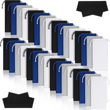 100 Pcs Microfiber Pouch Case Bulk Microfiber Soft Sunglasses Pouch with 2 Eyegl