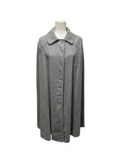 VTG 60’s Wool Cape Coat Grey MG Kinsler Medium Large Made In USA