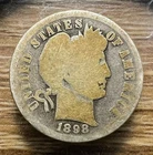 1898-P Barber Dime - Actual Coin Shown - Free Shipping & Tracking INV#145