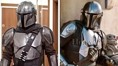 Mandalorian Silver Costume Medieval Full Suit of Mandalorian Star Wars Cosplay - Image 3 of 4
