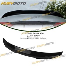 Rear Trunk Spoiler Wing Lip Black For Infiniti Q50 Jdm 2014-2024 All Models