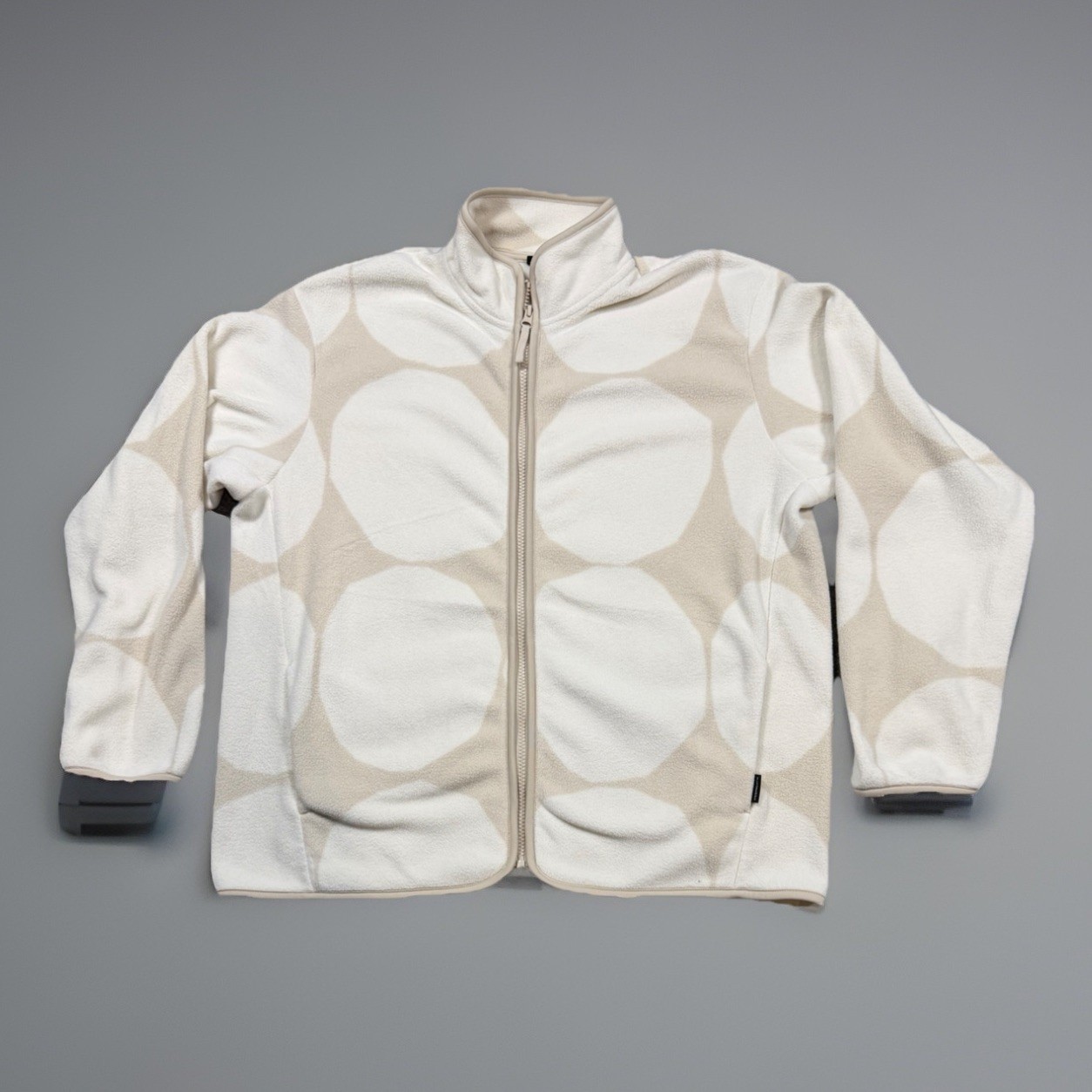 Uniqlo x Marimekko 2024 Women Fleece Full-zip Jacket Beige Size Large