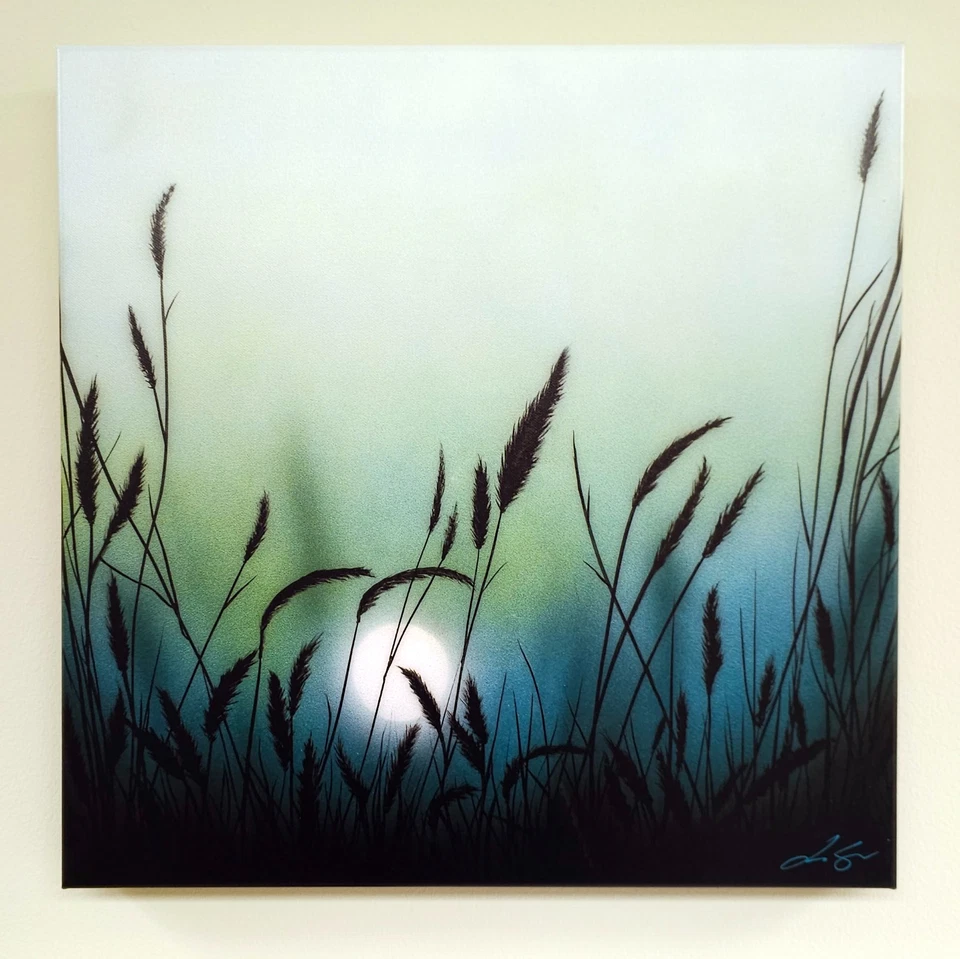 Exuberante reproducción de serenidad sobre lienzo decoración del hogar lienzo naturaleza paisaje follaje Foto 4 de 4