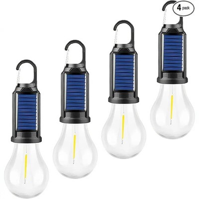 Multi-Pack Solar Camping Tent Light Rechargeable Tungsten Warm Outdoor Lantern