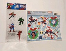 Avengers Spider-man, Hulk, Captain America & More Christmas Window Cling Lot