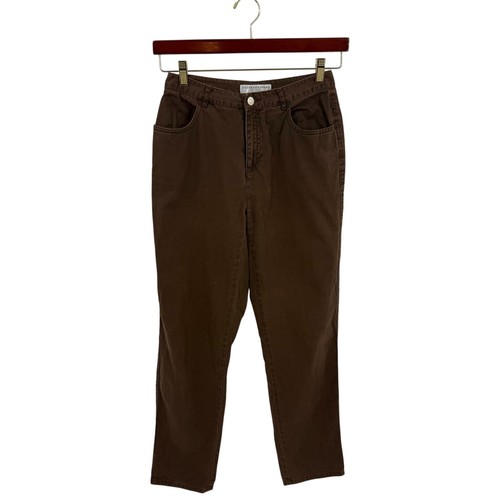Geoffrey Beene, VTG 90s Geoffrey Beene Sport Womens Mom Pants Size 4 Chocolate Brown Khaki