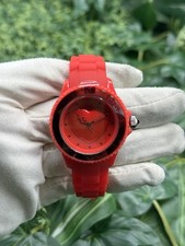 Ice-Watch Ice Love Watch Womens Red Heart Silicone Heart Dial New FREE SHIPPING