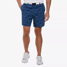 PGA TOUR Men's 7" Abstract Print Flat Front Golf Shorts Size 40 Moisture Wicking