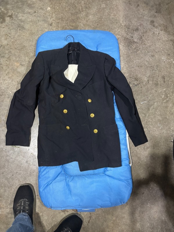WW2 US Navy Coat Officer Uniform with White pants--for parts