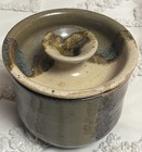 Handmade Stoneware Lidded Container Brown & Tan Speckled 2-tone 5”  Container — photo 1