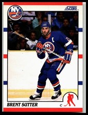1990-91 Score American #39 Brent Sutter New York Islanders