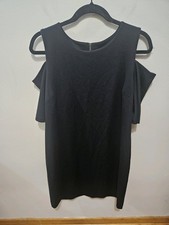 Michael Kors Black Knee Length Event Office Cocktail Formal Dress Large