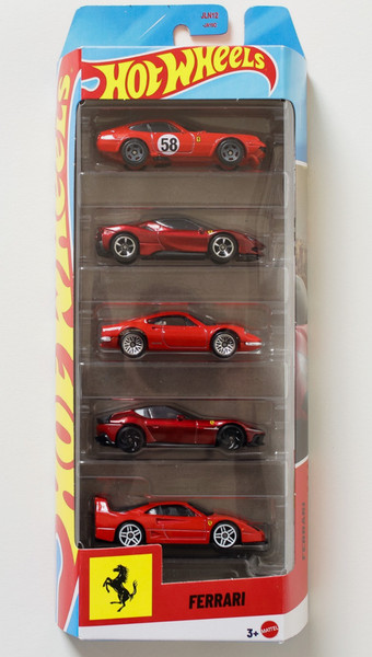 Hot Wheels 5Er Pack 2026 Ferrari JLN12 Dino SF90 365 GTB4 C 12Cilindri F40-image