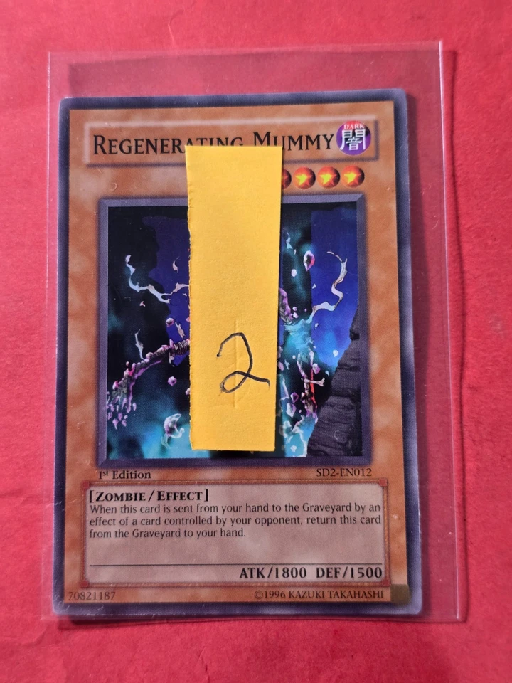 2005 Yu-Gi-Oh! SD: Zombie Mad. 1st Edt #SD2EN012, Regenerating Mummy, cd2 - Image 3 of 3