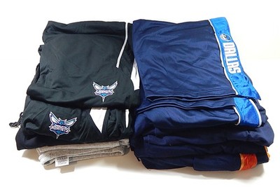 Lot of (10) NBA Warm Up Pants Hornets Mavs Pelicans Warriors Magic Adidas Nike