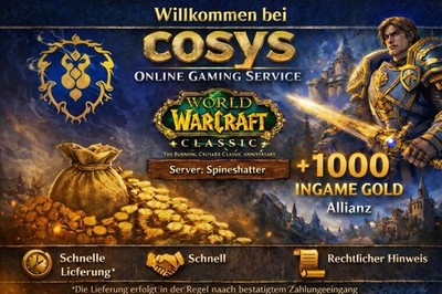 WoW Classic Anniversary TBC 1000 Gold G Spielunterstützung Spineshatter Alli