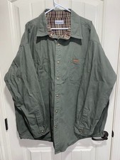 Vintage Carhartt Men's 3XL Green Fleece Lined Button Barn Chore Coat No Tags