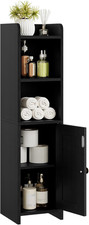 Small Bathroom Storage Cabinet Corner, Floor Cabinet with Adjustable Shelves, Fr