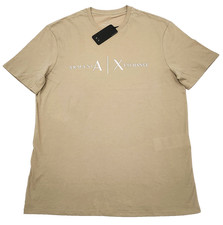 Armani Exchange T-shirt Men's Color Beige Size XL NEW ORIGINAL WITH TAGS 