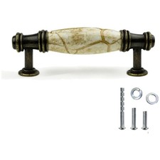 Classic Ceramic Drawer Handles - 3" Hole Centers, Pack of 10