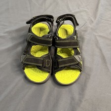 Eddie Bauer Boys Size 11 Lime/Black Strap Water Summer Play Hike Sandals Adjust