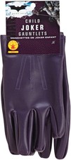Batman Dark Knight The Joker Purple Costume Gloves CHILD