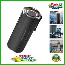 Portable Waterproof Bluetooth Speaker with RGB Lights  Deep Bass for Parties