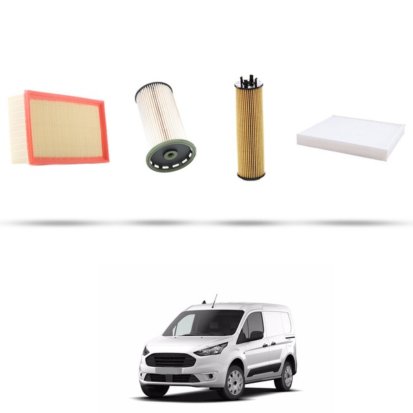 Hoffcar Set Service - 4 Filter FüR Ford Transit Connect Iii 2.0 Ecoblue 55Kw D-image